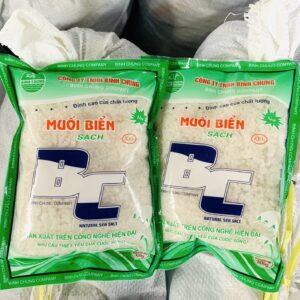 Muối biển sạch Bình Chung 3 muoi bien sach 1